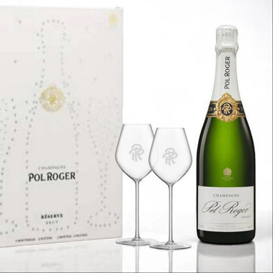 Pol Roger Giftbox w glasses