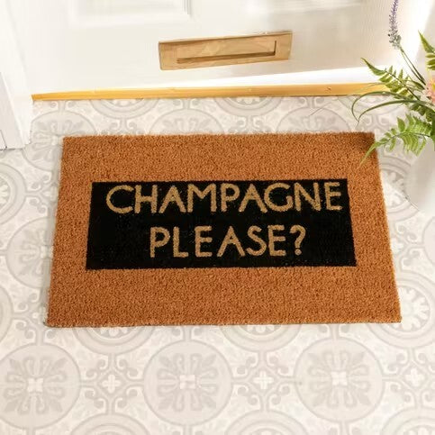 Champagne Doormat - Champagne Please?